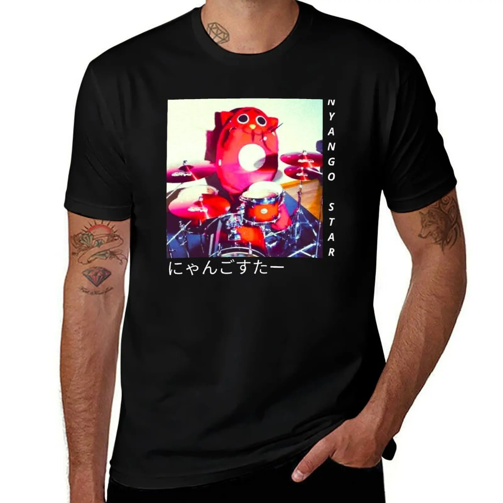 

Nyango Star Vintage T-Shirt men t shirt cotton 100% man t shirts for men casual T-Shirt