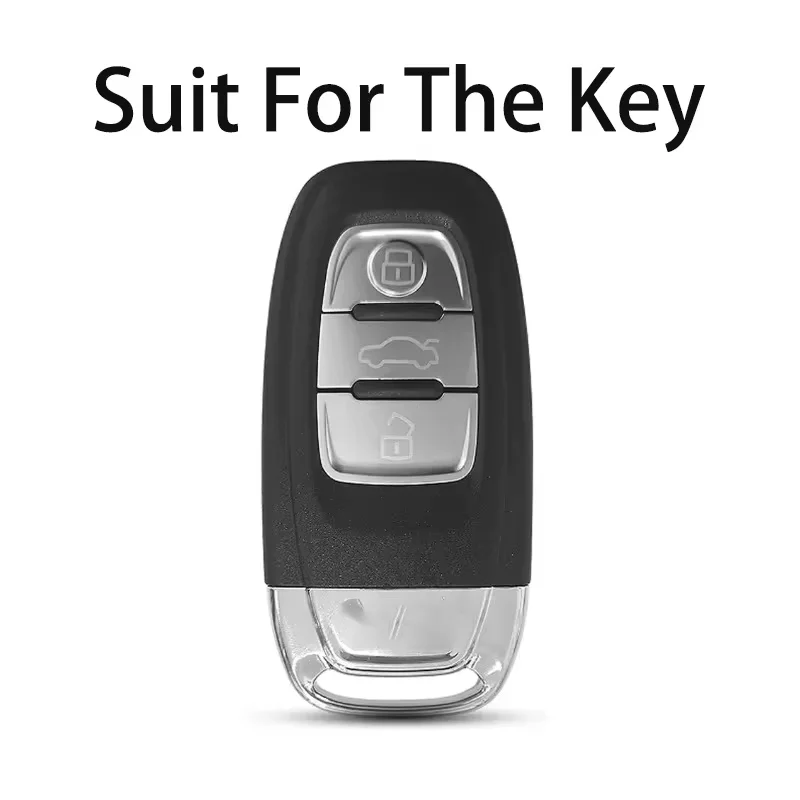 Skóra ze stopu cynku do Audi A1 A3 A4 A5 A6 A7 A8 Quattro Q3 Q5 Q7 Smart Remote Car Key Case Cover Fob Keychain Akcesoria