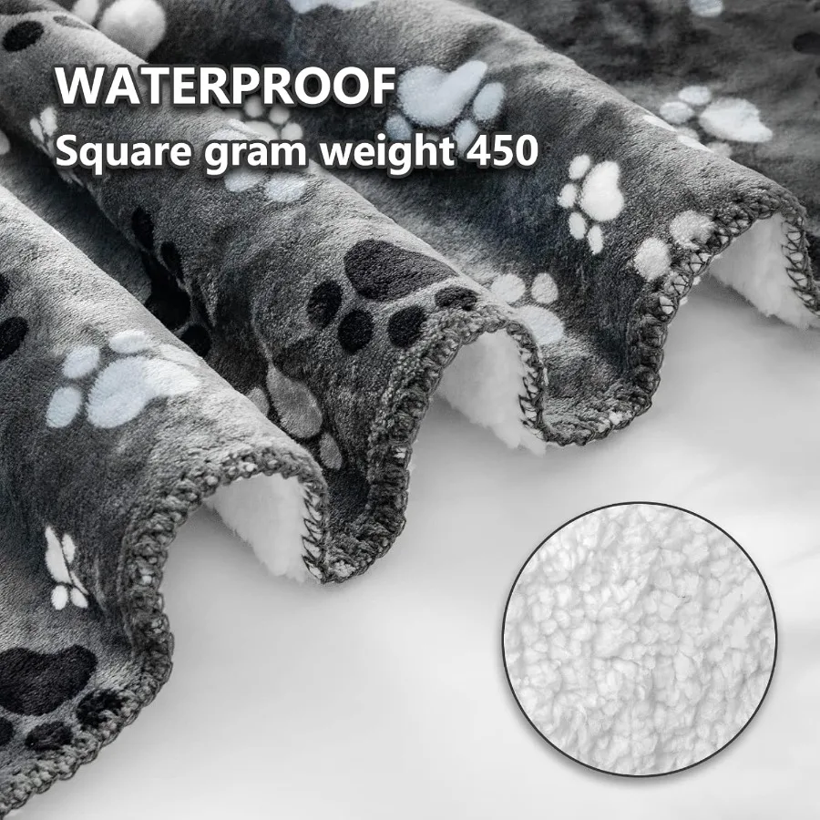 Coperta per cani impermeabile con stampa di motivi, super morbida, calda e soffice, per divano, per auto, protezione per letto, a prova di urina, lavabile, per esterni