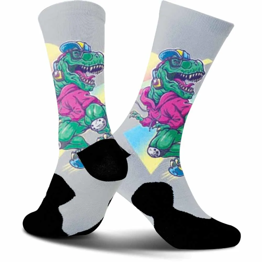 Calzini da ciclismo sportivi con motivo scheletro ubriaco creativo, traspiranti, che assorbono il sudore, adatti per gli appassionati di sport all'aria aperta