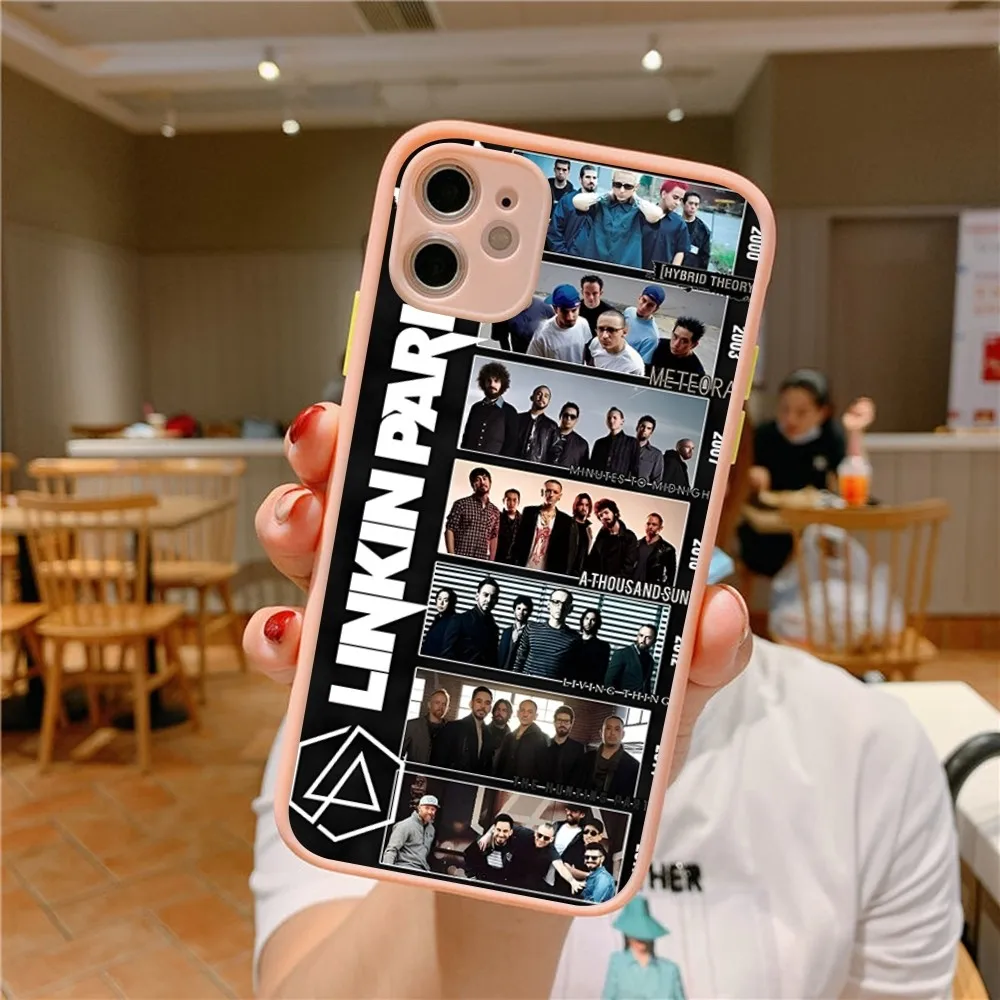 L-Linkins Music Park Phone Case for iPhone 14 11 12 13 Mini Pro Max 8 7 Plus X XR XS MAX Translucent Matte Cover