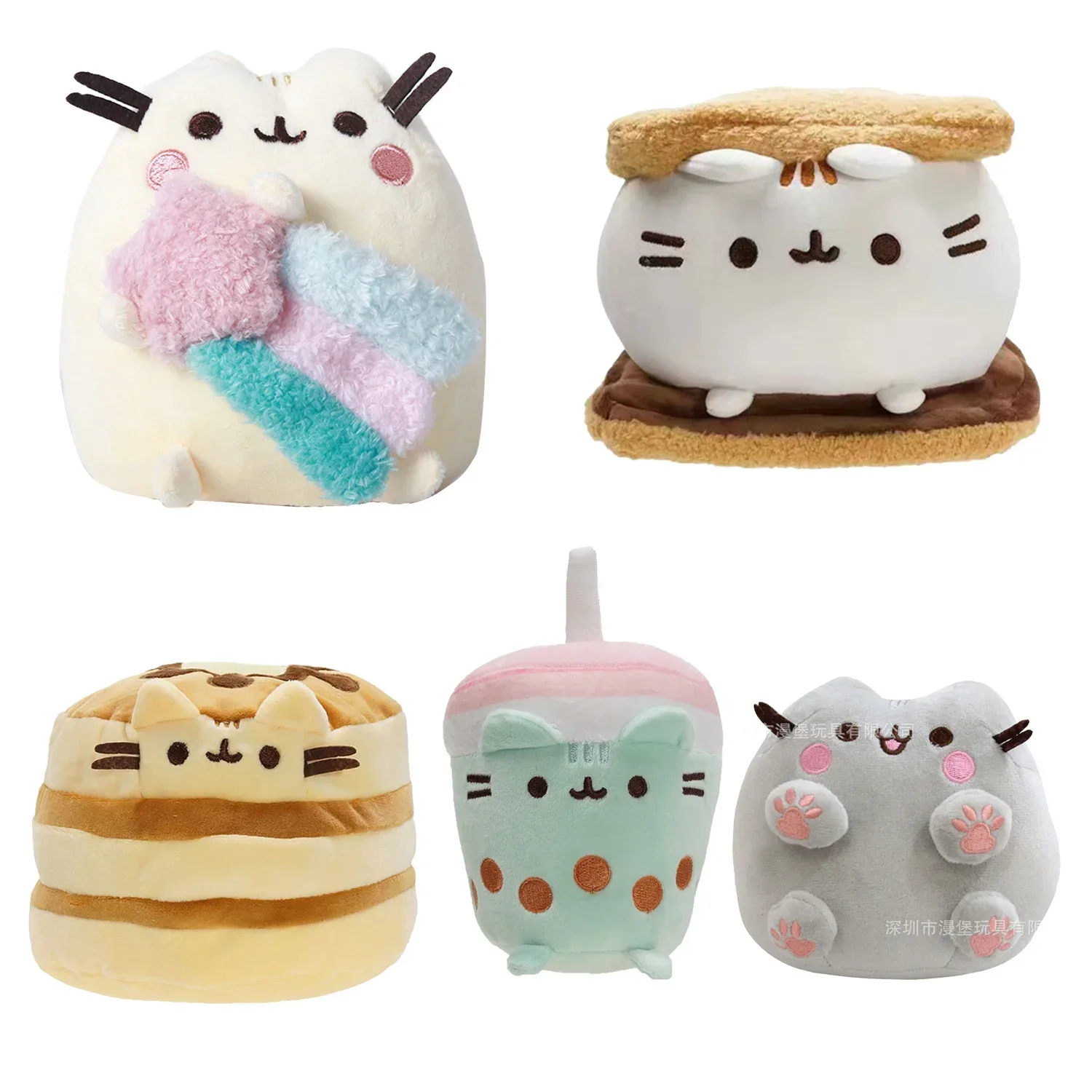 Pusheen-Jouet en Peluche Anime pour Enfants, Chat Mignon, Décoration de la Maison, Ornement de Chambre à Coucher de Bureau, Accessoires de Collection, Cadeau Doux, 15cm