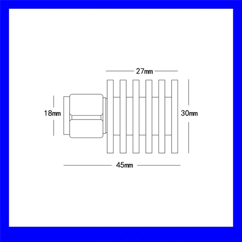 1 Stück RF Koax 5 W N-Stecker 50 Ohm DC-3 GHz Dummy-Laststecker