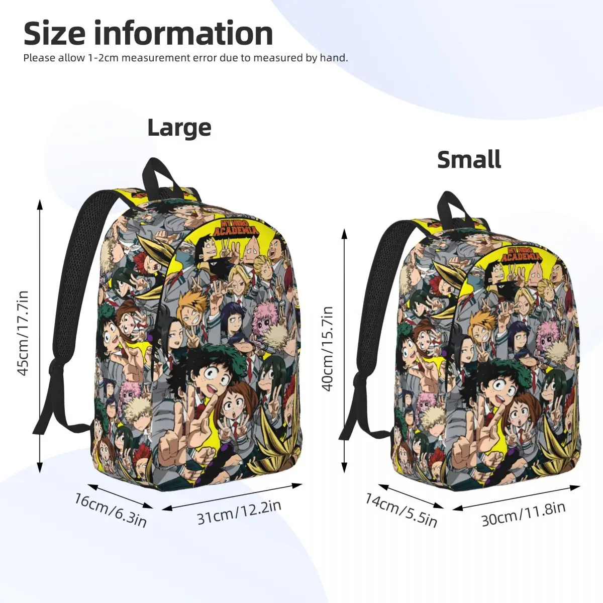 Trends International My Hero Academia Backpack for Kindergarten Primary School Student  Bookbag Boy Girl Kids Daypack Sports