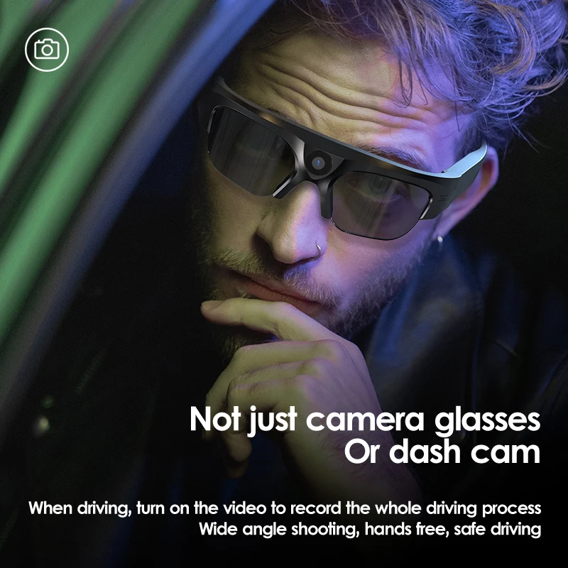 Echowear Smart Intelligent photography video recording black technology driving recorder sports cycling Bluetooth glasses 2026