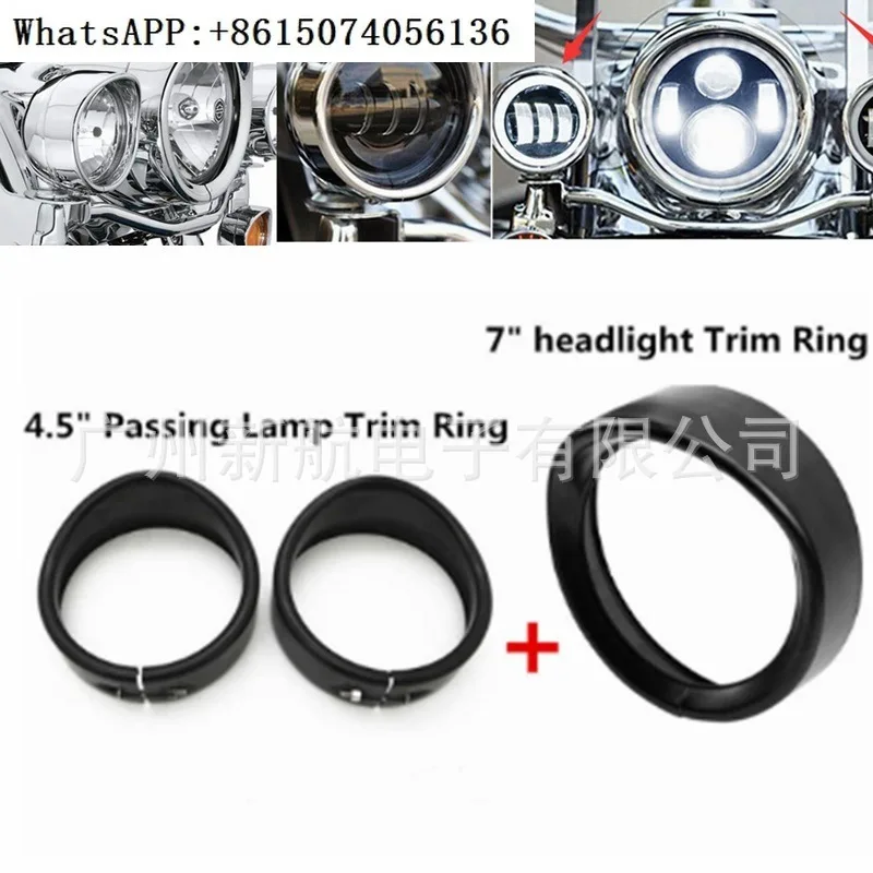 Hot selling  motorcycle accessories, 7-inch headlight brim, 4.5-inch fog lamp brim, lampshade decoration ring