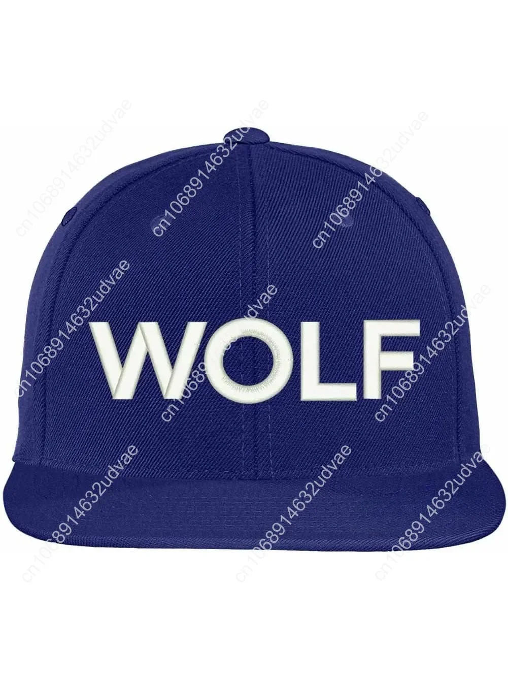 

Rapper Hip Hop Trendy Apparel Shop Wolf Embroidered Flat Bill Snapback Ball Cap Royal