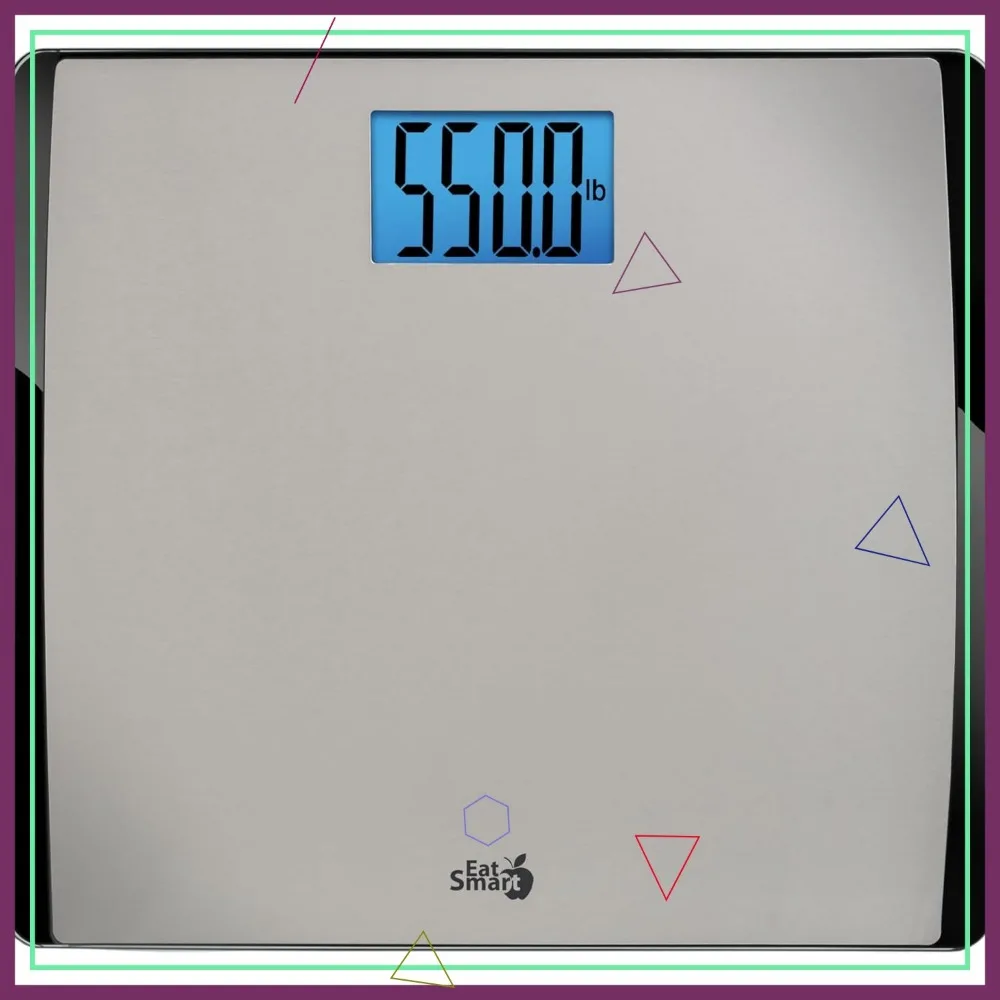 

Extra-High Capacity 550lb Digital Bathroom Scale with Wide Platform, Stainless Steel Body and Step-On Tech