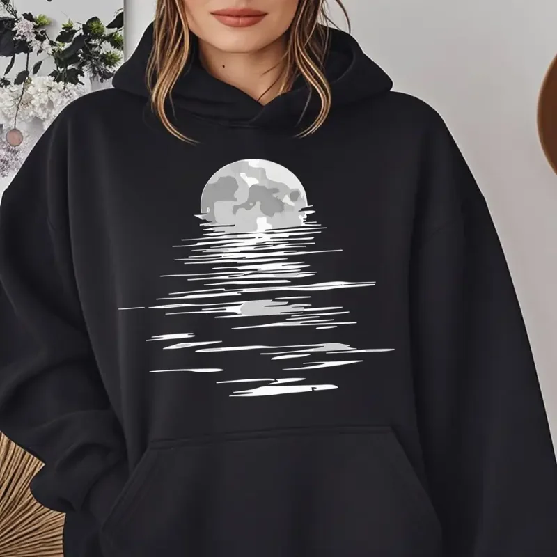 Womens Streetwear Hoodie Cozy Pullover Sweatshirt Loose Fit Long Sleeve Kangaroo Pocket Everyday Autumn Winter Daily Wear