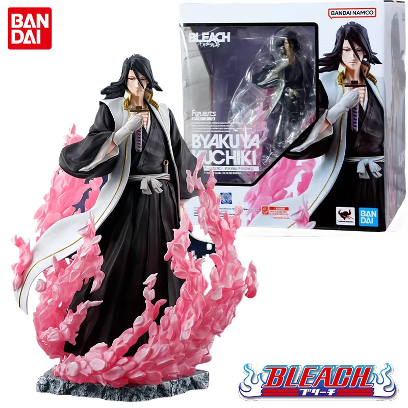 Bandai Genuine Figuarts ZERO BLEACH Anime Figure Kuchiki Byakuya Action Toys Boys Girls Kids Christmas Gift Collectible Model