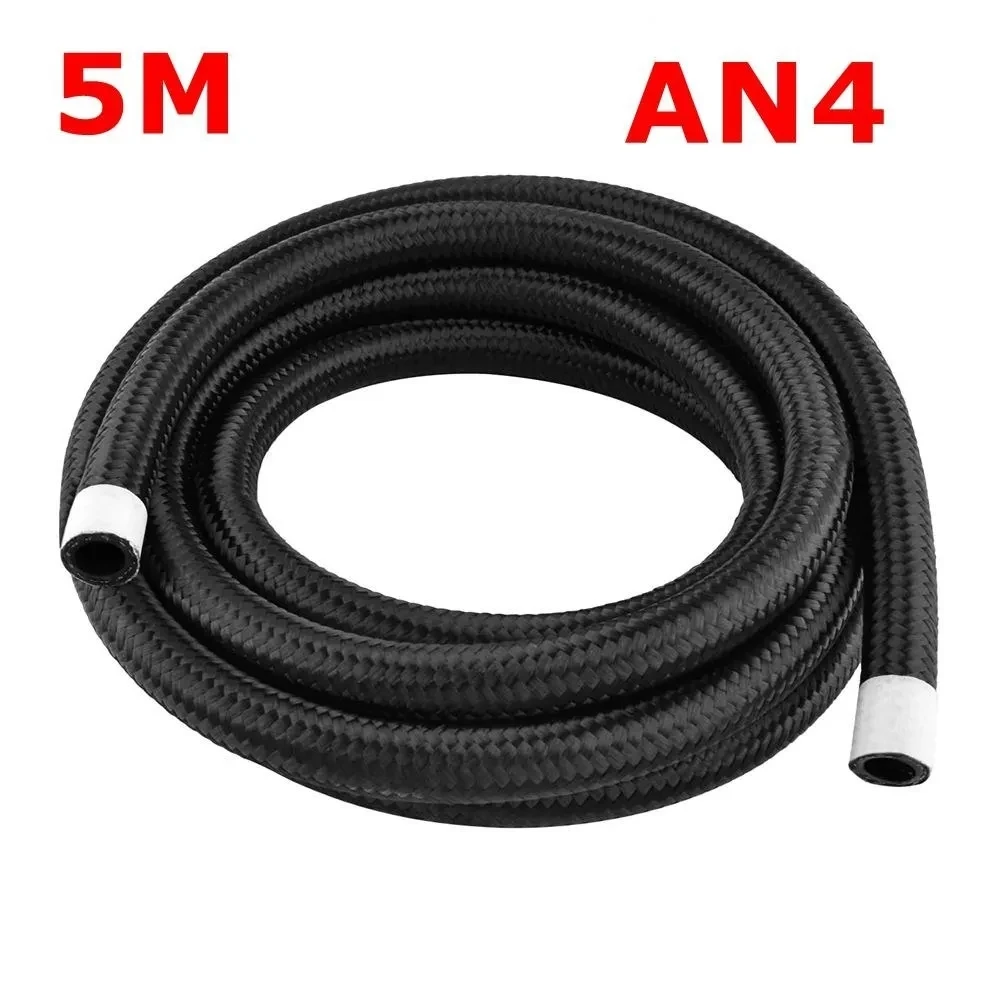10FT 3M AN4 AN6 AN8 AN10 AN12 Olie Brandstof Slang Olie Gas Cooler Slang Line Buis Nylon Roestvrij staal Gevlochten Binnen Cpe Rubber