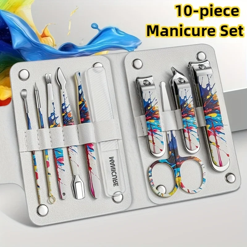 Nowy zestaw obcinaczy do paznokci z funkcją zapobiegającą rozpryskiwaniu, przenośne obcinacze do paznokci ze stali nierdzewnej do pielęgnacji, pilniczek nano do paznokci, narzędzia do manicure.