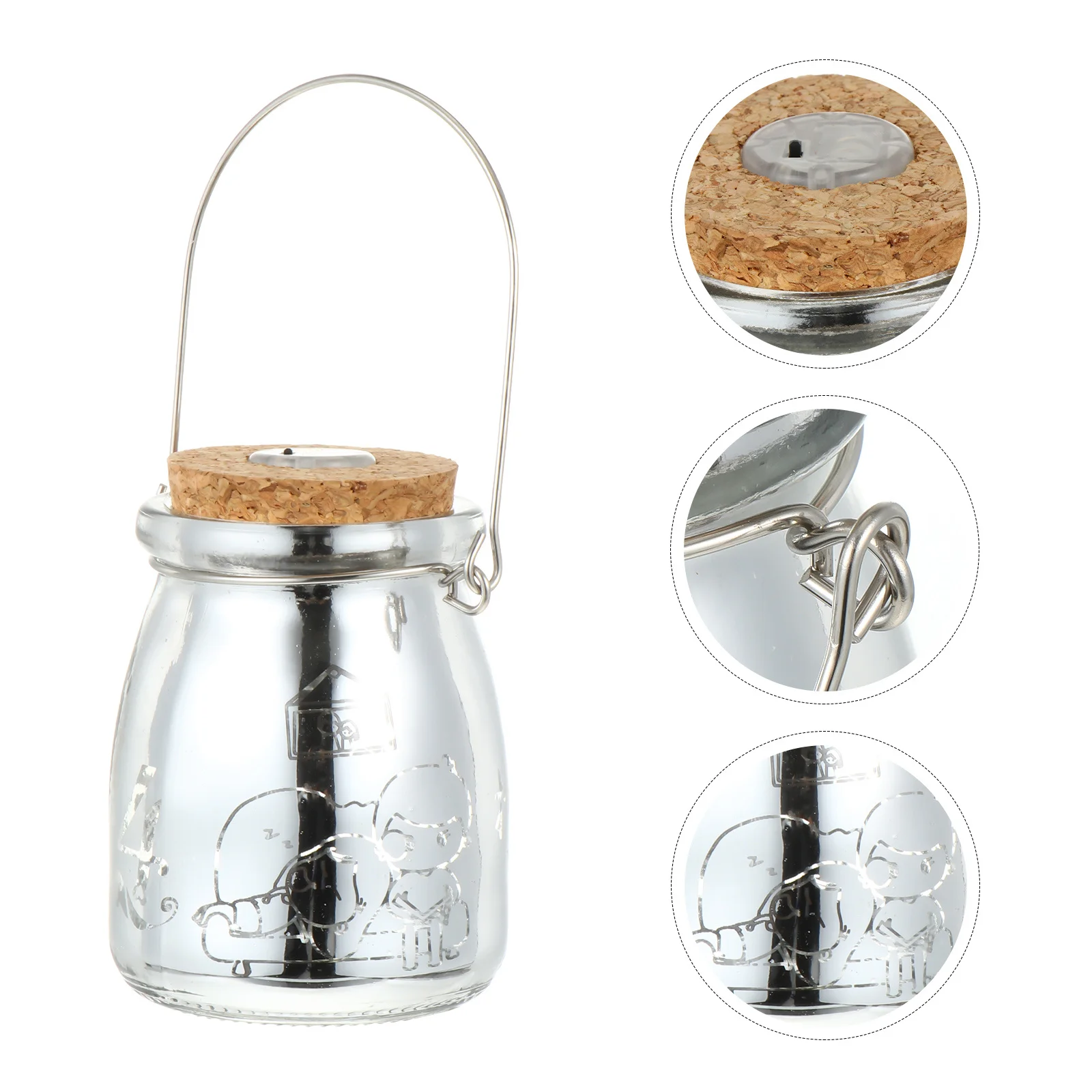 

1Pcs Glass Wish Bottle Night Light Creative Decorative Jar Light Romantic Hanging Table Lamp for Home Party Festival