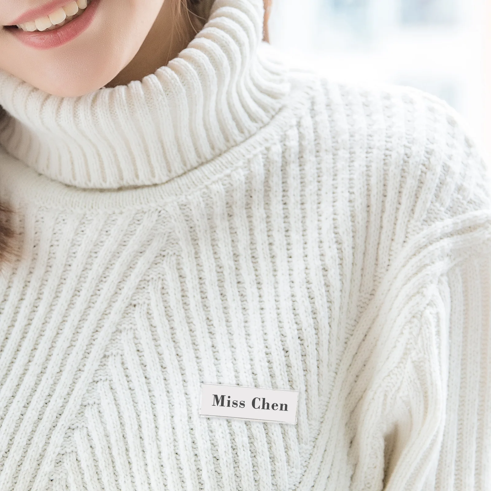 

10Pcs Acrylic Id Badge Holders Lightweight Name Tag Holder for Work Office Hotel School Employee Identity Cards Case