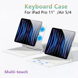 Magic Keyboard For iPad Pro 11 Inch M4 4th 3rd 2nd 10th 2018-2022 Air 11 M2 2024 Smart Cover Case Multi-touch Magnetic Backlight