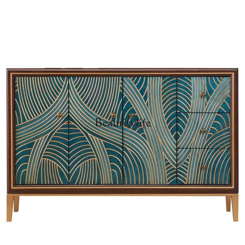 

FG11Light Luxury Art Entrance Cabinet American Home Decoration Storage Shoe Cabinet
