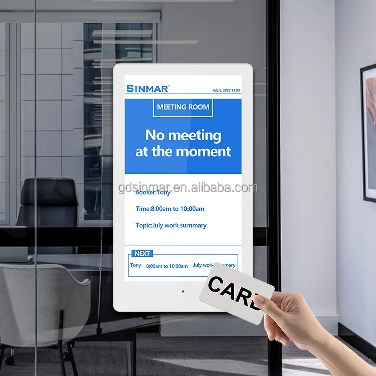 Sinmar 21.5 Conference Room Capacitive Touch Screen Monitor Wall Mounted Smart LCD Android Touch Screen Monitor Panel