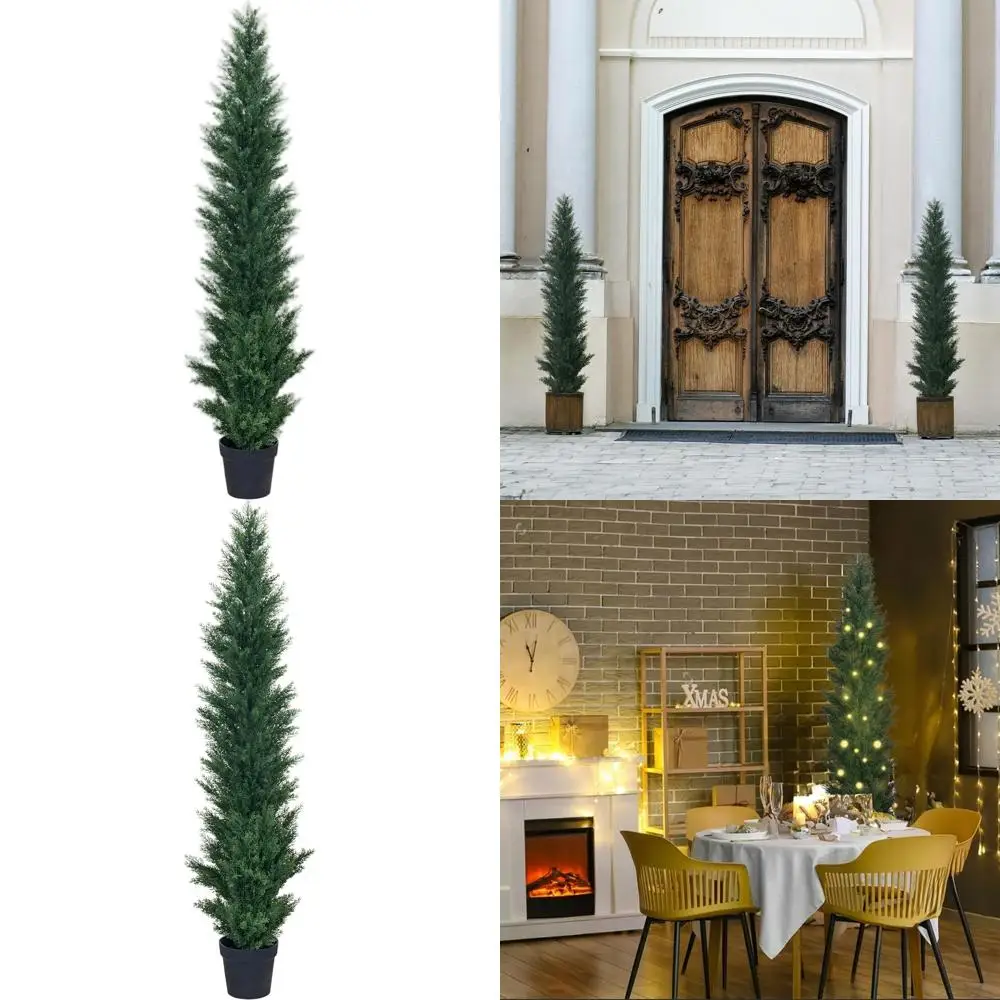 

Искусственные кипарисовые деревья-топиарии из самшита высотой 1,5 м в горшках для декора сада внутри и снаружи помещений