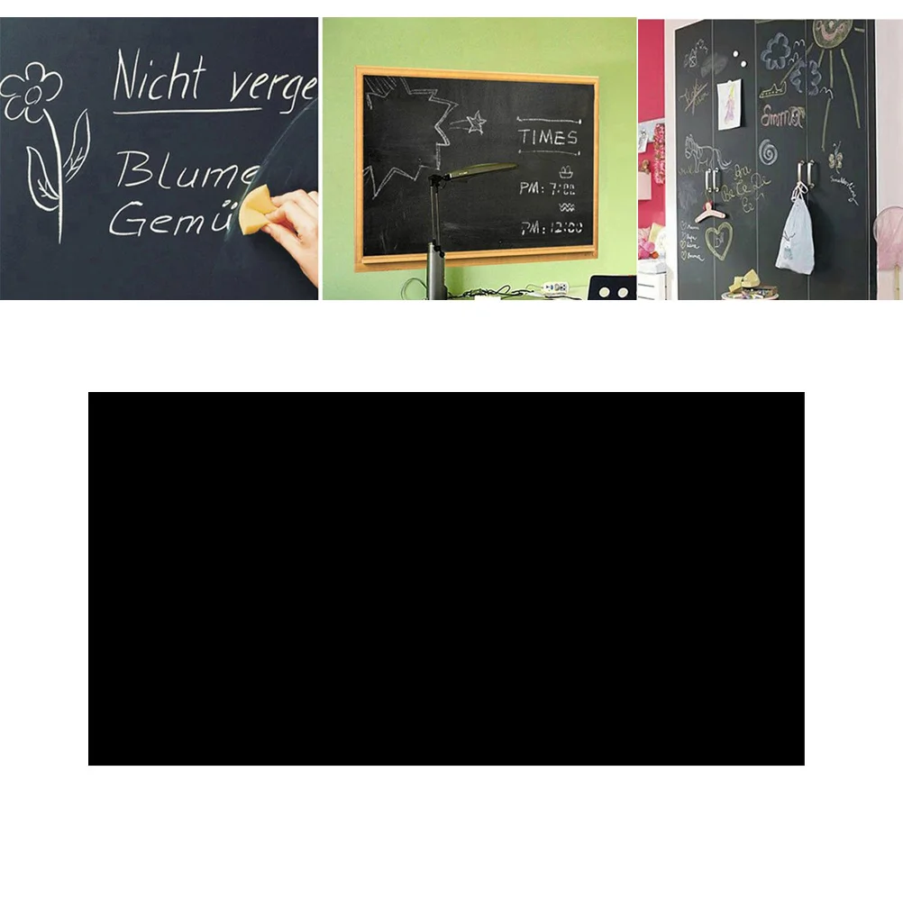 2 قطعة ملصقات جدار السبورة القابلة للإزالة ذاتية اللصق السبورة الشارات صديقة للبيئة الطباشير مجلس أوراق متشابكة للمدرسة #1