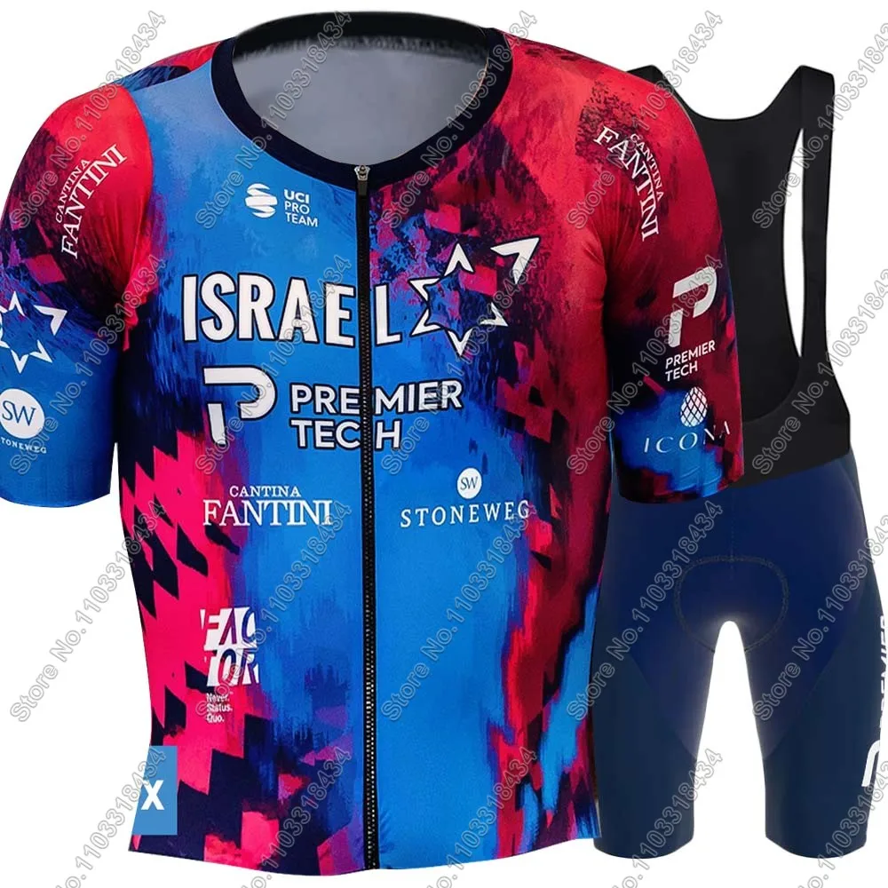 Israel Cycling Jersey 2025 Premier-Tech Team Set Short Sleeve IPT