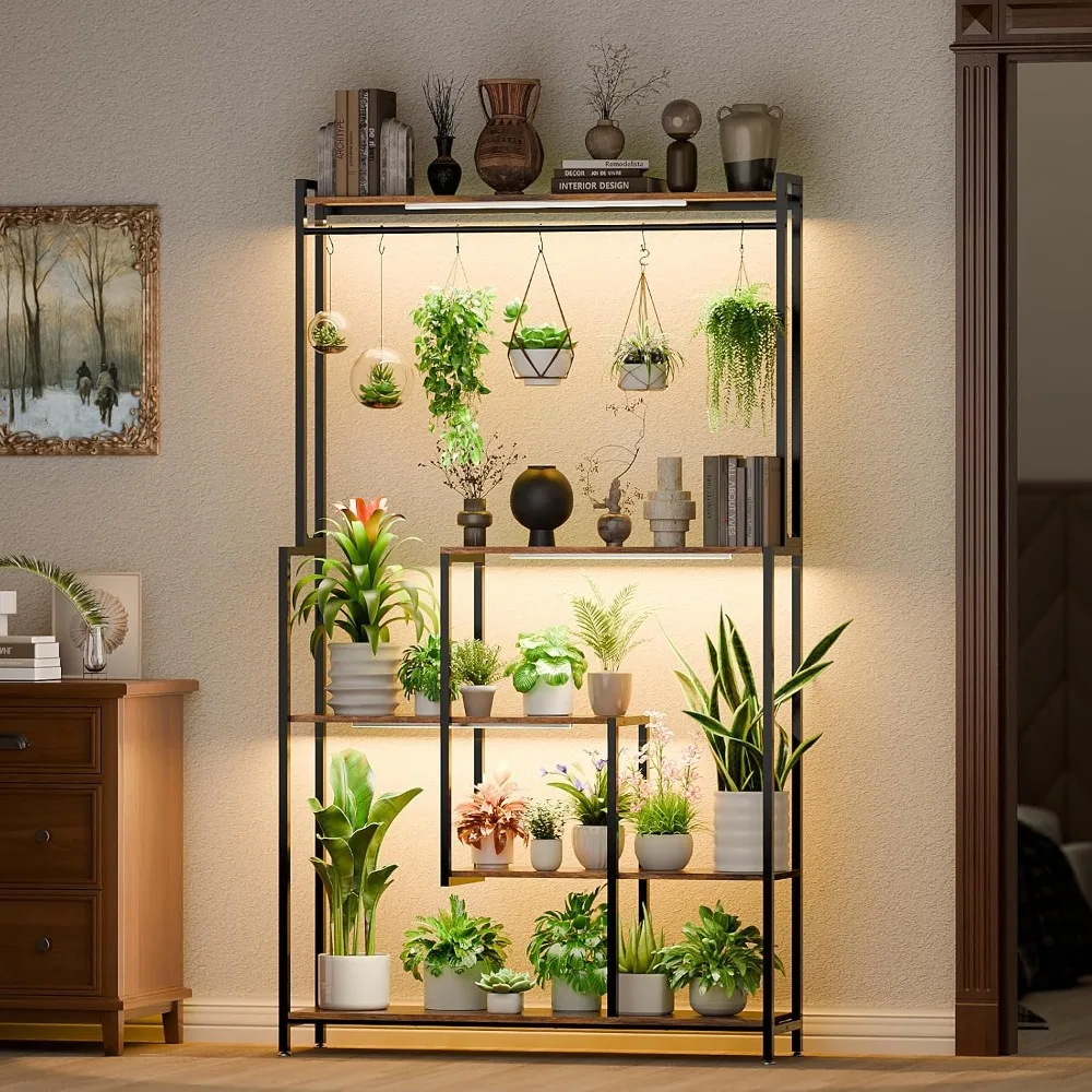 Large Plant Stand Indoor with Grow Light, 72