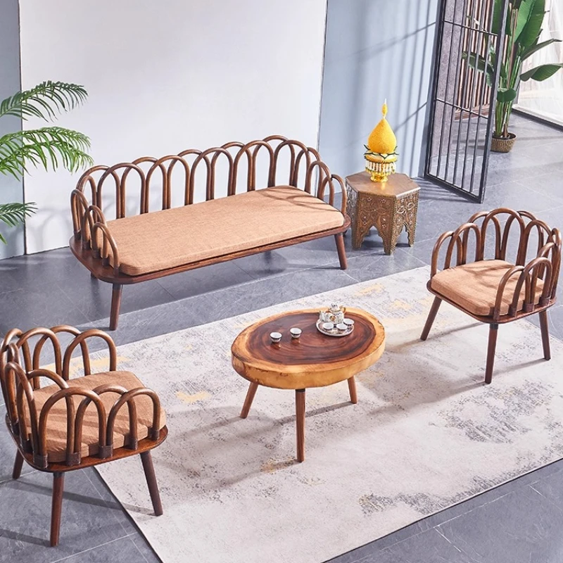 Living room coffee table sofa combination, simple home side table, sofa chair