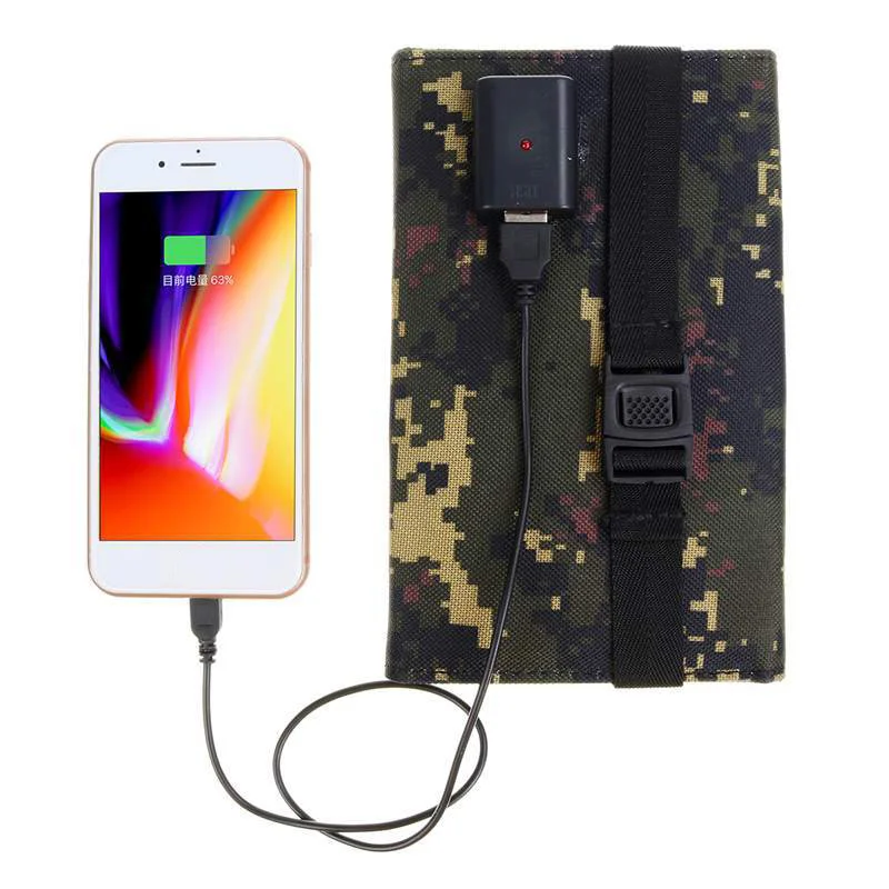 50W Portable Solar Panel Folding Bag Waterproof Solar Cell Outdoor Power Bank for Mobile Phone Car RV Boat Camping