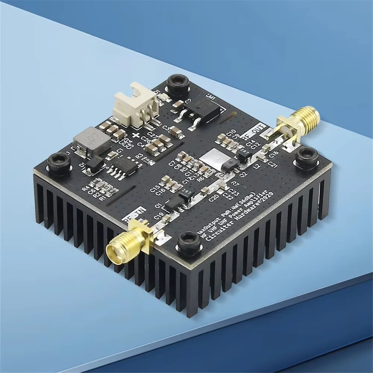 2025+0.5-800MHz VHF UHFパワーアンプ HF VHF UHF送信機パワーアンプモジュール（ハムラジオ用）