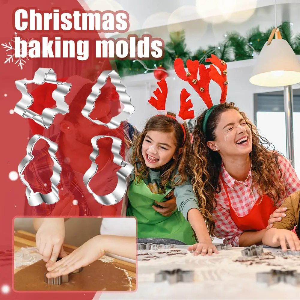 

NEW Christmas Kitchen Cookie Cutter Cake Baking DIY Tools Fruit Cutting Sugarcraft Pastry Baking Mould Cake Decorating Tools