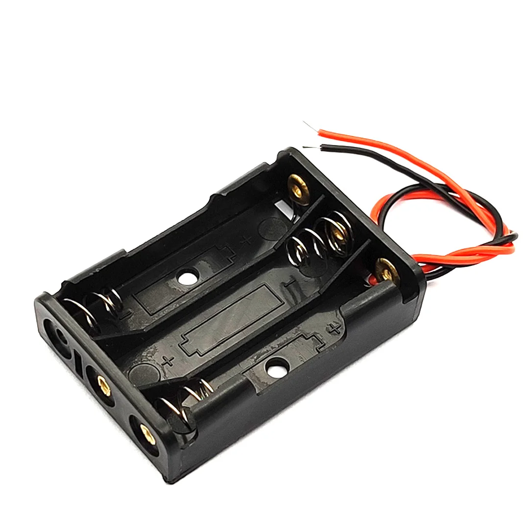 1/2/3/4 Slot AAA Battery Box AAA Battery Case AAA Battery Holder With Leads Wholesale