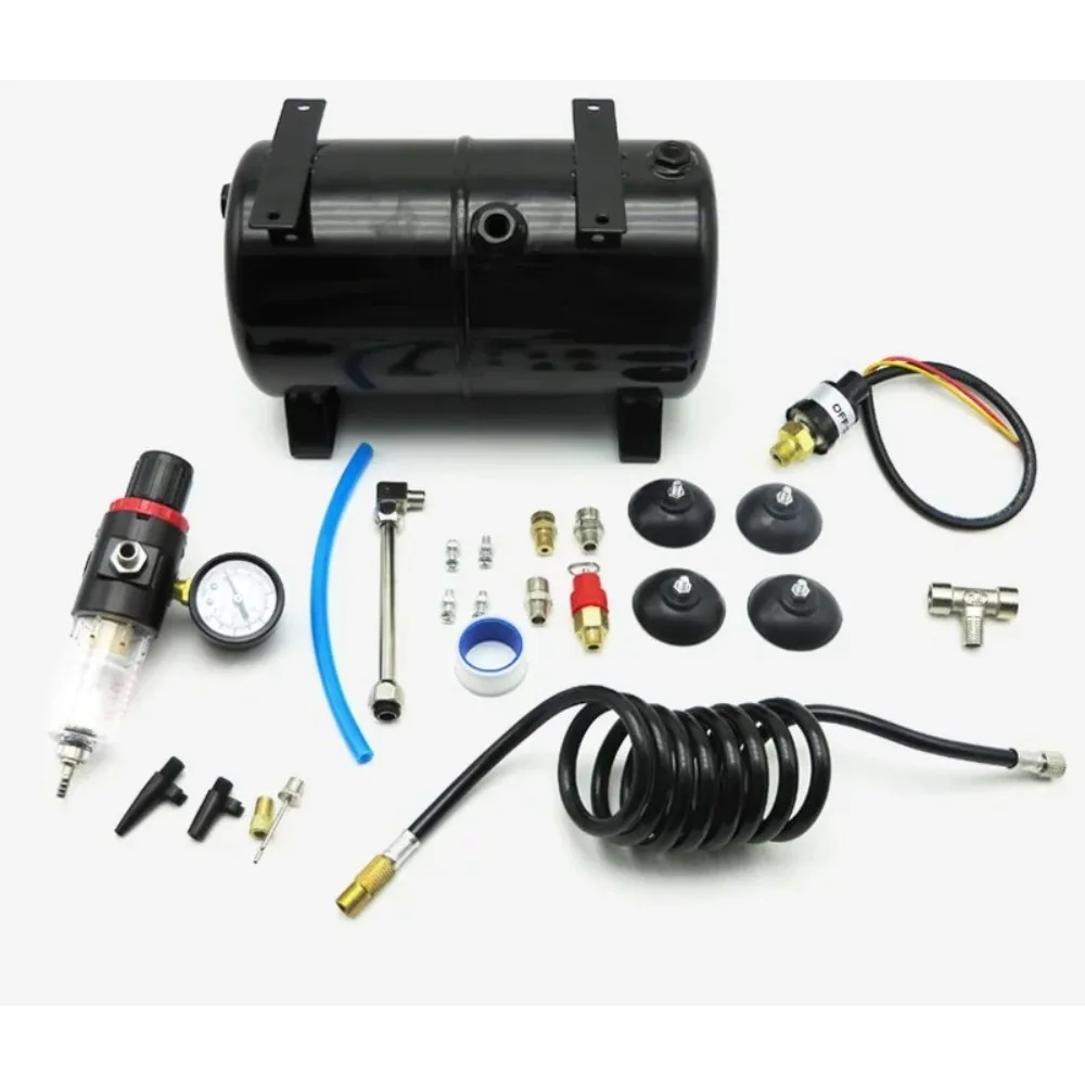 4-Hole Air Storage Tank 3.5L AS18B Air Compressor Tank Portable Spray Pump for Tattoo Painting Art Craft Airbrush Kit
