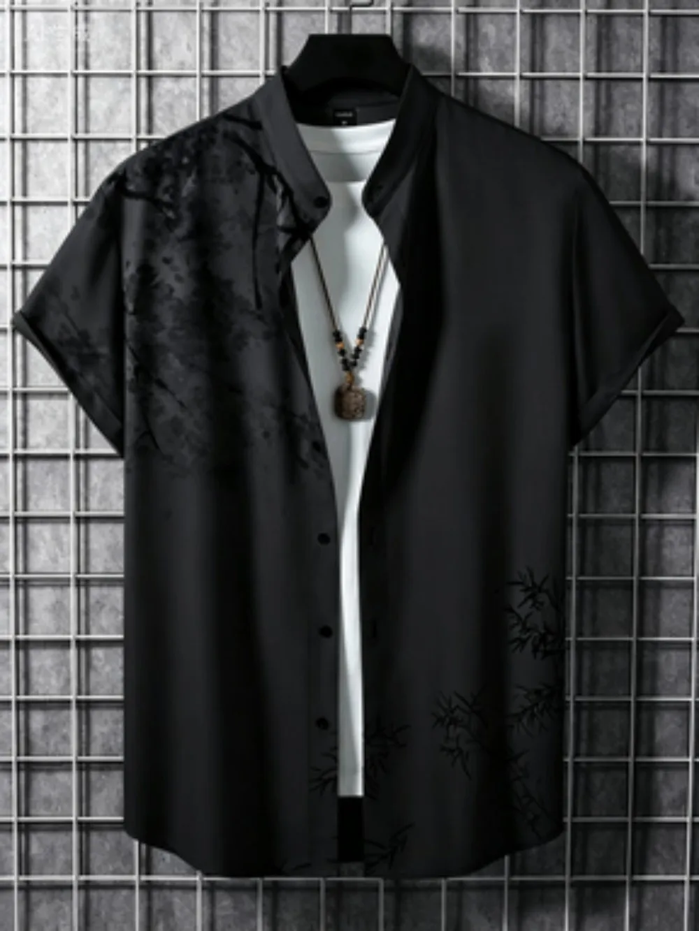 Men's Long Sleeved Shirt, Plant Printed Shirt in 14 Colors
