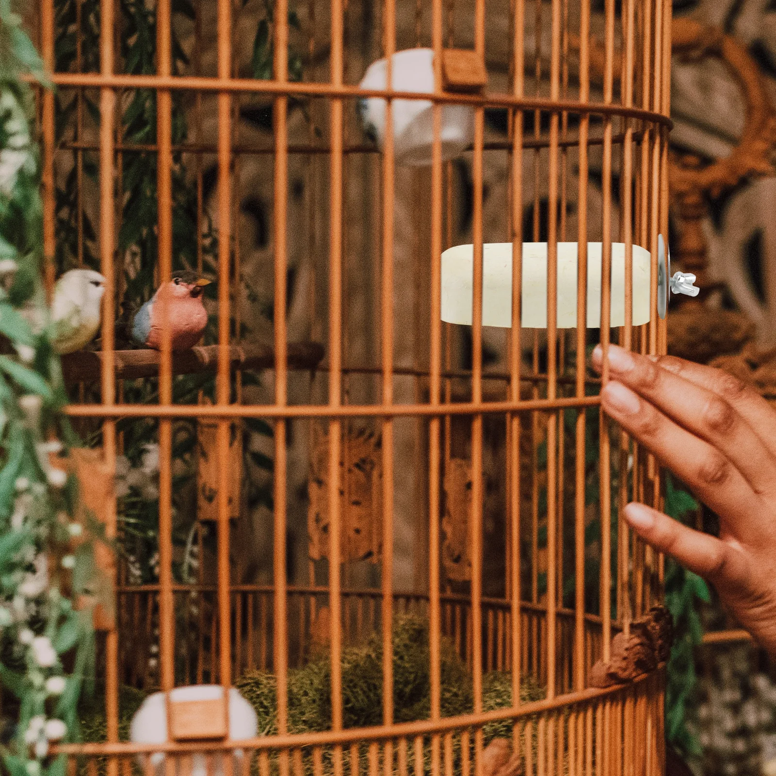 

1pc Grinding Stone Stand Natural Chew Perch For Parrots Hamsters Chinchillas Rabbits Teeth Cleaning Dental Care Bird Beak