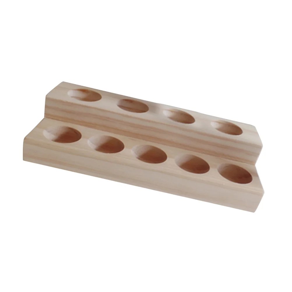 

Essential Oils Storage Rack 9 Slot Organizer 2 Layer Wooden Display Stand Desktop Aromatherapy Holder Essential Oil Organizer