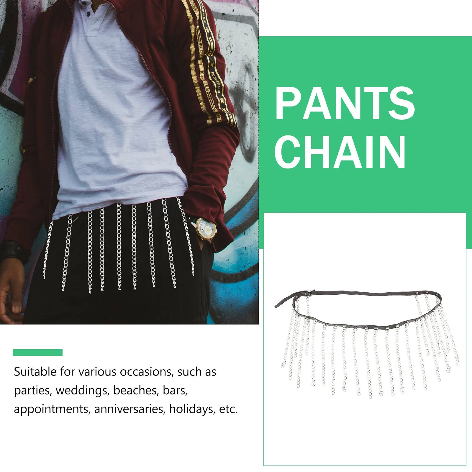 

Tassel Chain Belt Punk Waist Chain Vintage Waist Belt for Jean Pants Skirt Women Fashion Elegance Charms