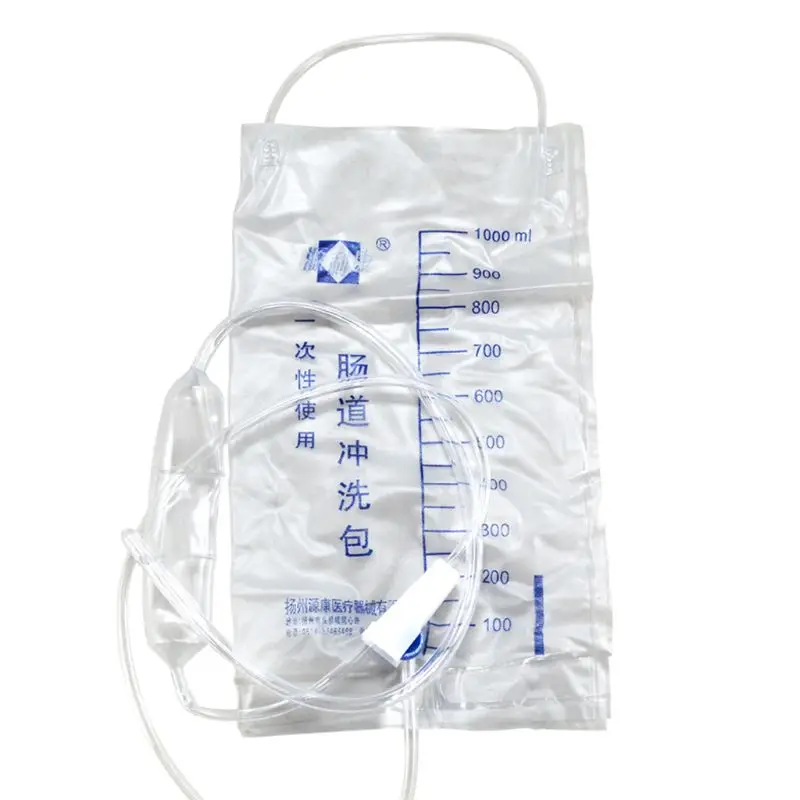 1000ML Disposable Enema Bag Colonic Irrigation Cleansing Medical Supplies 649B