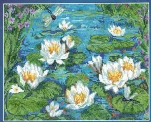 Chinese Cross-Stitch Kits for Embroidery Needlework, Lotus in the Pool, 35-30, 16CT, 14CT, 18CT, DIY Sets