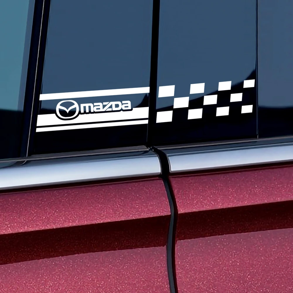 

Наклейки для украшения бокового окна автомобиля на стойку B для Mazda 3 Bk 6 Gh CX-5 CX30 MX-5 2 5 CX-3 GJ GL CX-8 MS RX-8 626 Miata Speed 6