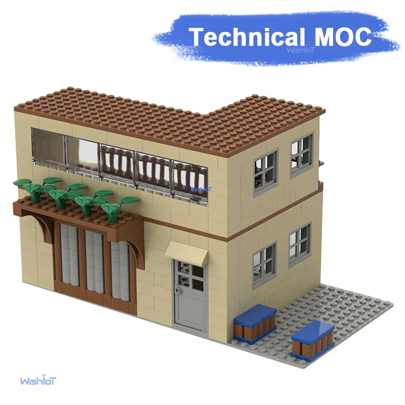 

Конструктор MOC: Модульная городская вилла с балконом, развивающая игрушка-конструктор для детей