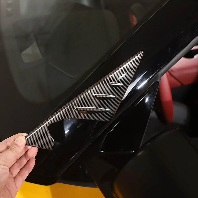 For Toyota Supra GR A90 2019-2022 Rearview mirror side triangle spoiler trim stainless steel car modification accessories