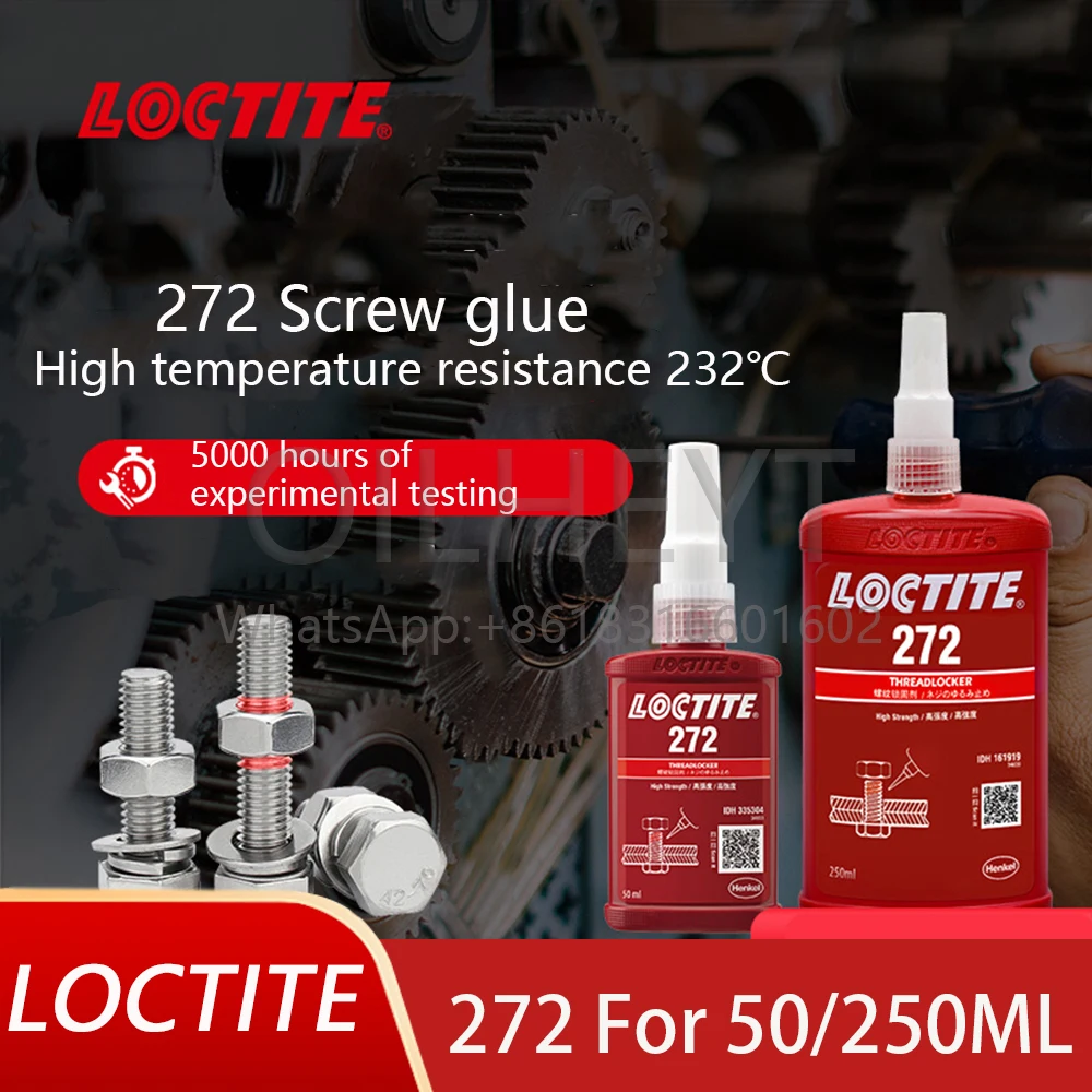 

Loctite 272 Screw Curing Agent High Strength High Temperature Resistant Anaerobic Adhesive Thread Glue Difficult To Disassemble