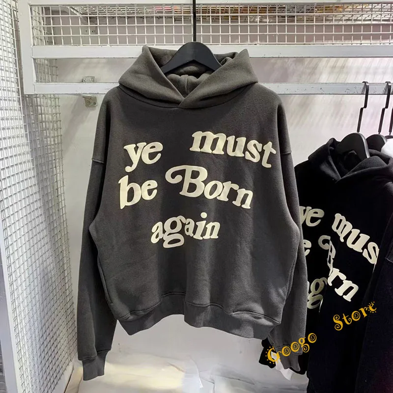 

23 Hip Hop Fleece Oversized CPFM.XYZ Hoodie Men Women Foam Logo Ye Must Be Born Again Sweatshirts Kanye West Pullovers Print Tag