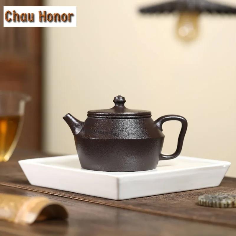 430ml Authentic Yixing Purple Clay Teapots Handmade Pot With Ball Hole Magnetic Iron Clay Kettle Chinese Zisha Teaset Tableware