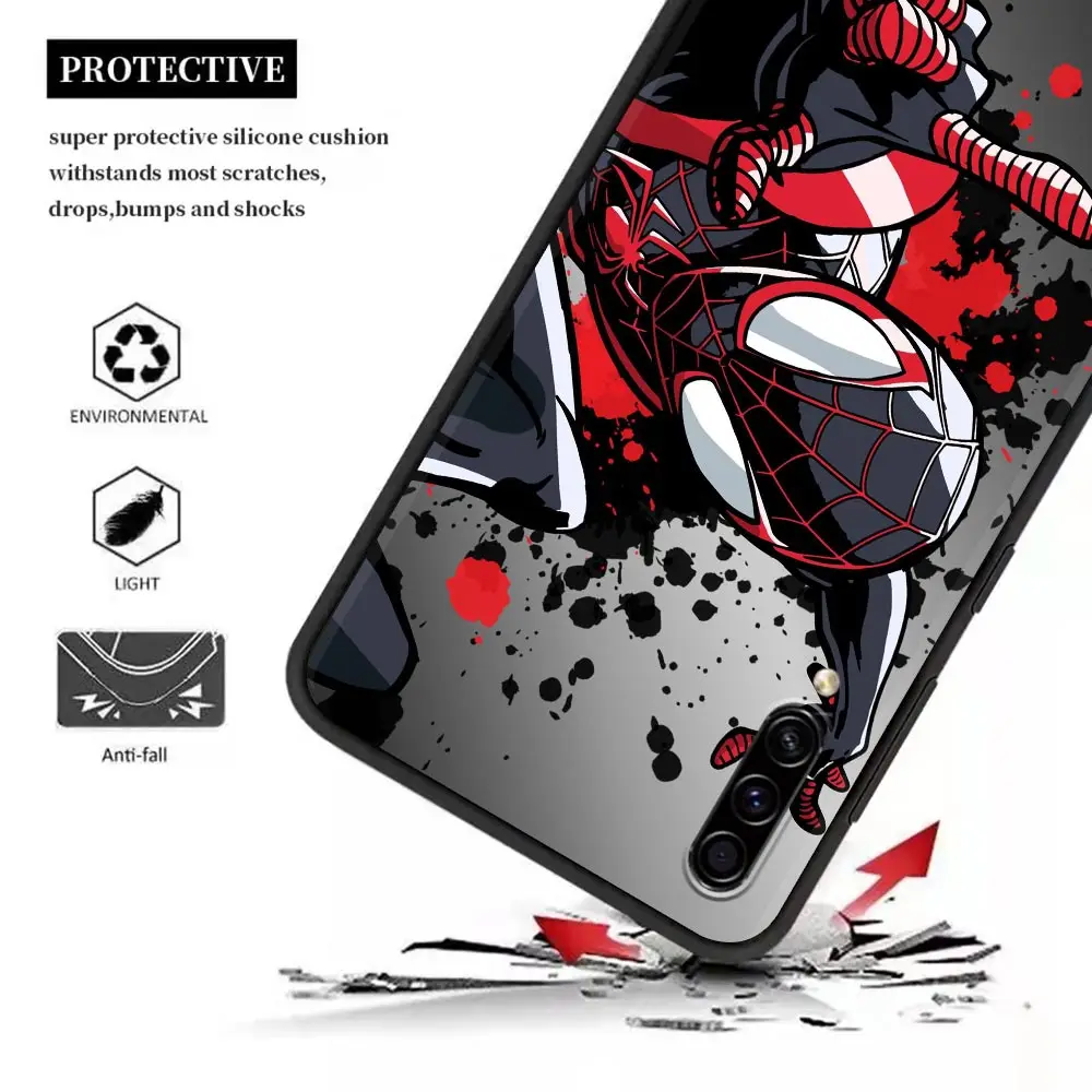 Marvel Phone Case For Samsung Galaxy A30s A10e A40 A50 S A60 A70 A80 A7 A9 2018 Soft Coque Fundas Cover Spider-Man Miles Morales