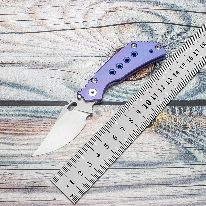 EVIL EYES Made Strider PT Folding Knife CPM 20CV Blade Custom Titanium Handle Pocket EDC Outdoor Tactical Survival Tools