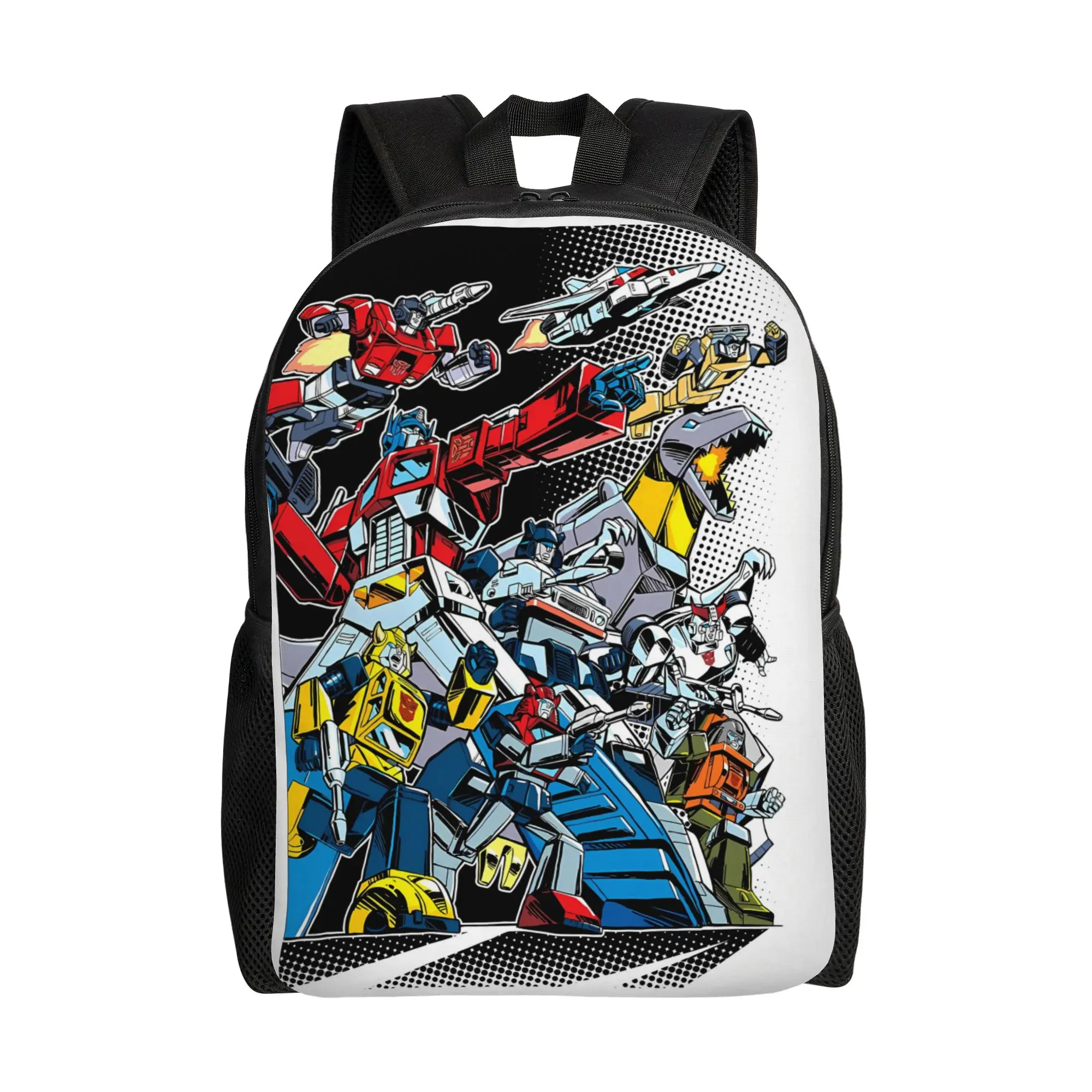 Transformered Cartoon Backpack 3D Printed Streetwear Backpacks Student Unisex Trekking Soft School Bags Design Rucksack