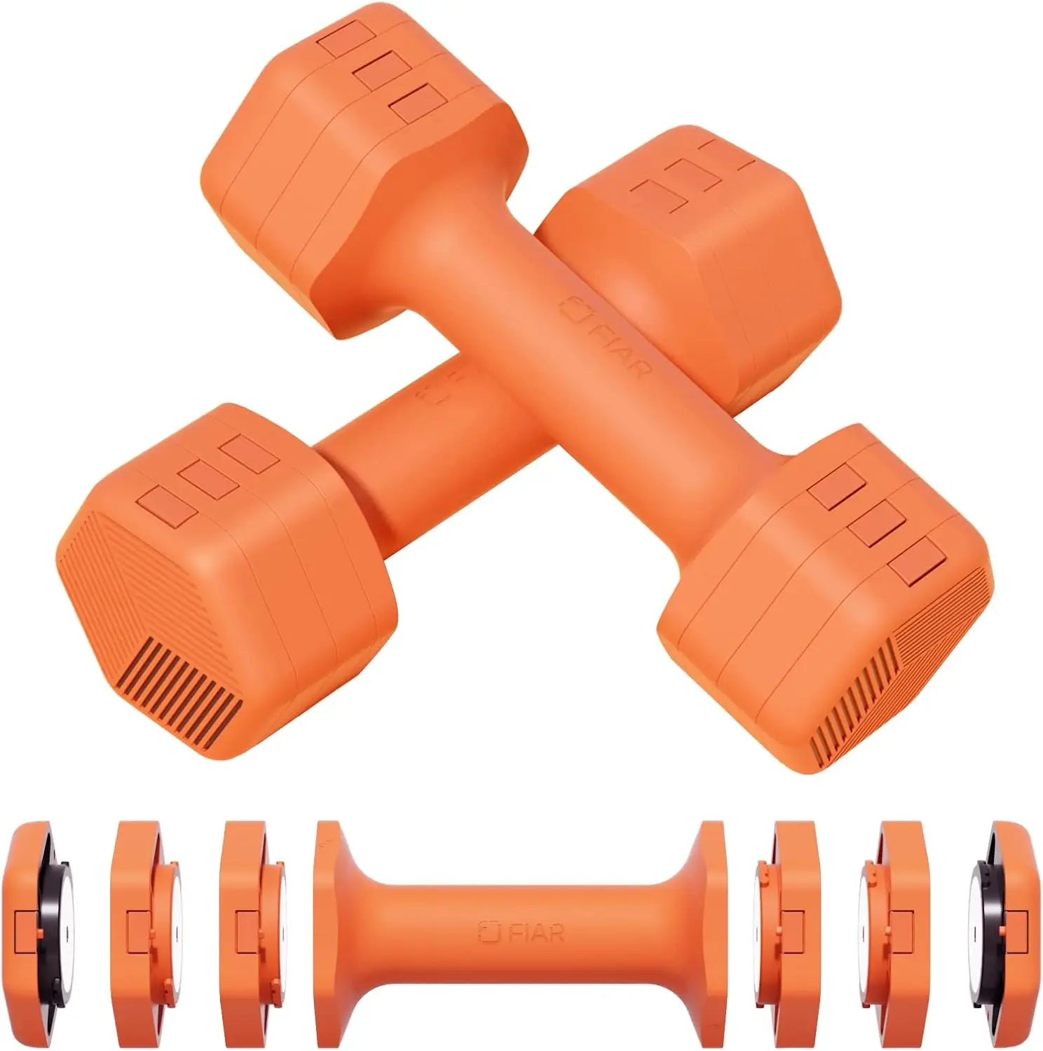 

Adjustable Weight Dumbbell Set - A Pair 10lb (5lb Single) Free Weights Set,4 Kinds of Weight Adjustment 2lb 3lb 4lb 5lb for Gym