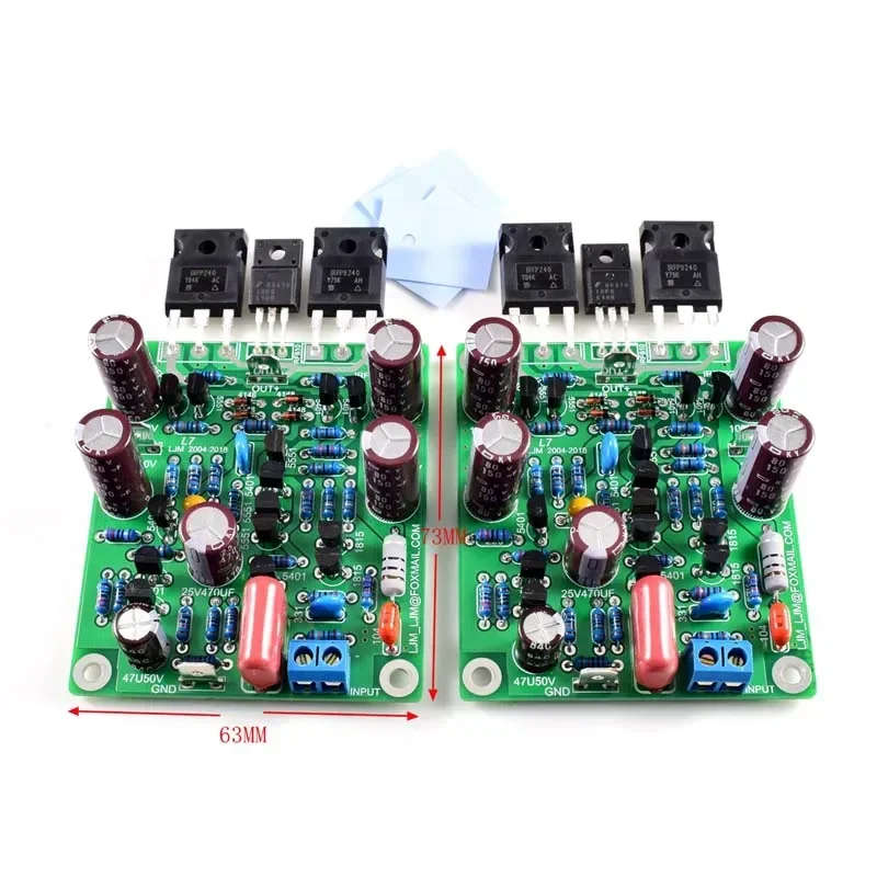 DLHiFi 2 шт. LJM 350 Вт + 350 Вт 2,0 класс AB MOSFET L7 HiFi аудио усилитель мощности двухканальный усилитель DIY комплект готовая плата