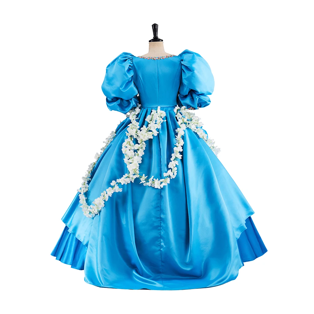 Ella Cosplay Princess Costume Woman's Blue Dress Rococo Halloween Stage Princess Cos Dress