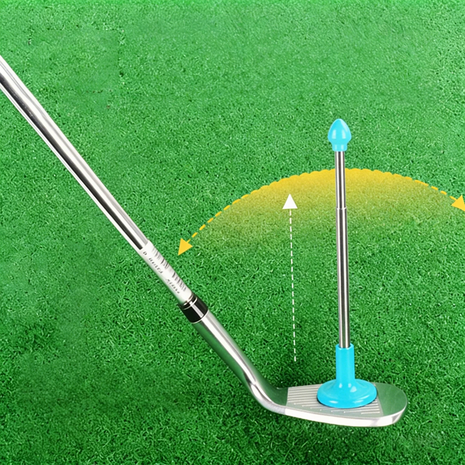 Magnetic Golf Club Alignment Stick 16-26.5cm Golf Alignment Aid Stainless Steel for Improve Golfs Clubface Aim